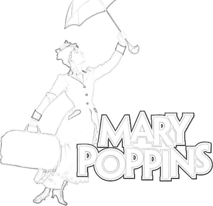 Mary Poppins 1 Coloring - Play Free Coloring Game Online