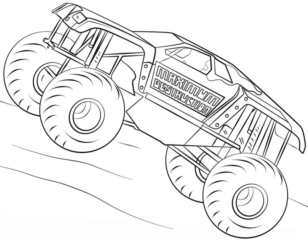 Maximum Destruction Monster Truck Coloring Game Maximum Destruction Monster Truck
