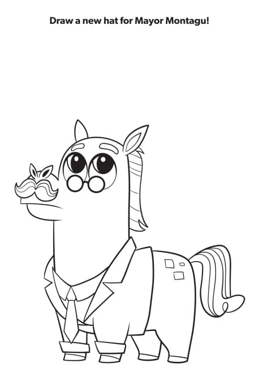 Mayor Montagu from Corn and Peg Coloring Game Mayor Montagu from Corn and Peg