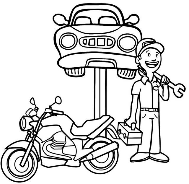 Mechanic Smiling Coloring Game Mechanic Smiling