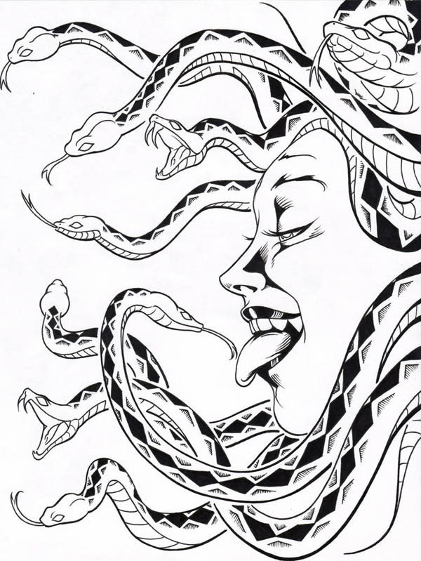 Medusa Smiling Coloring Game Medusa Smiling
