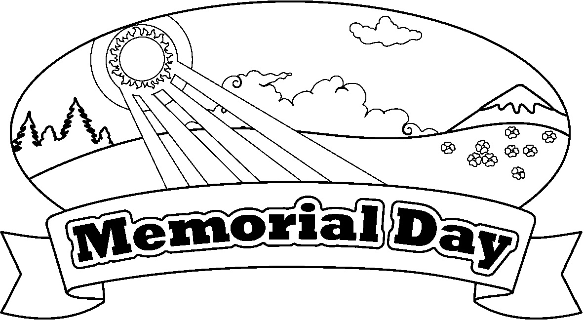 Memorial Day Banner Coloring Game Memorial Day Banner