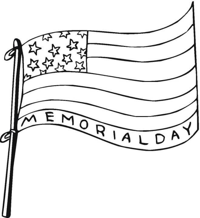 Memorial Day Flag Coloring Game Memorial Day Flag