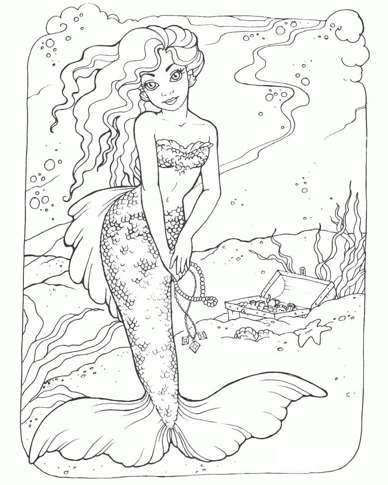 Mermaid Under the Ocean