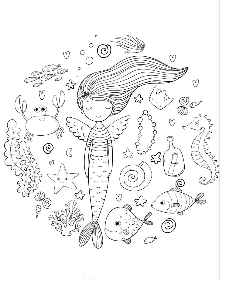 Mermaid and Sea Animals