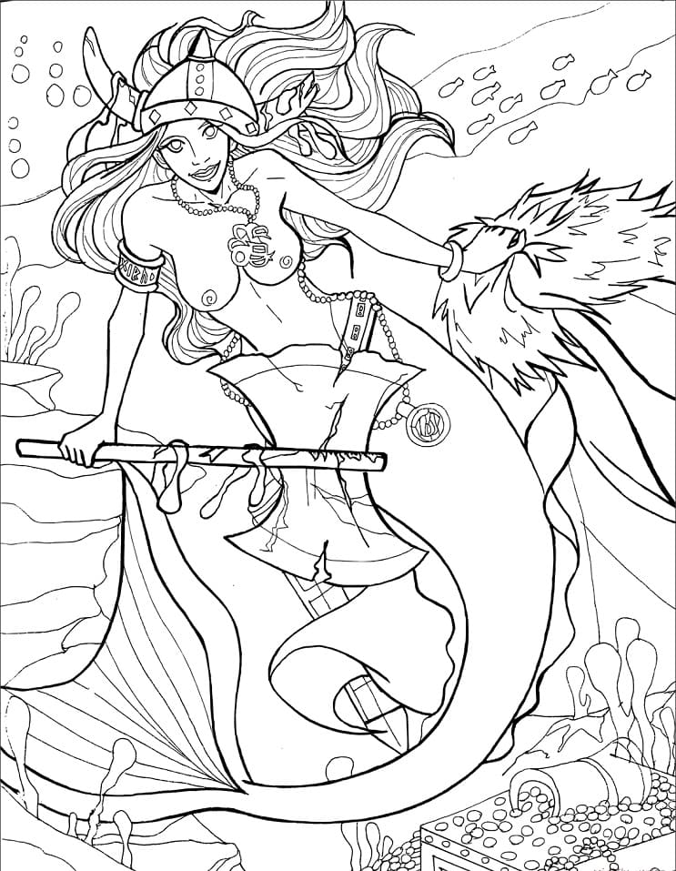 Mermaid with Axe