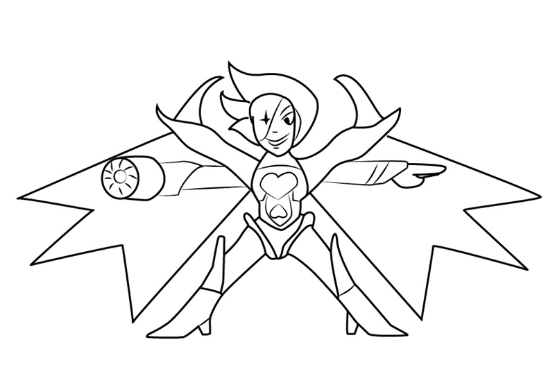 Mettaton NEO coloring page Coloring Game Mettaton NEO coloring page