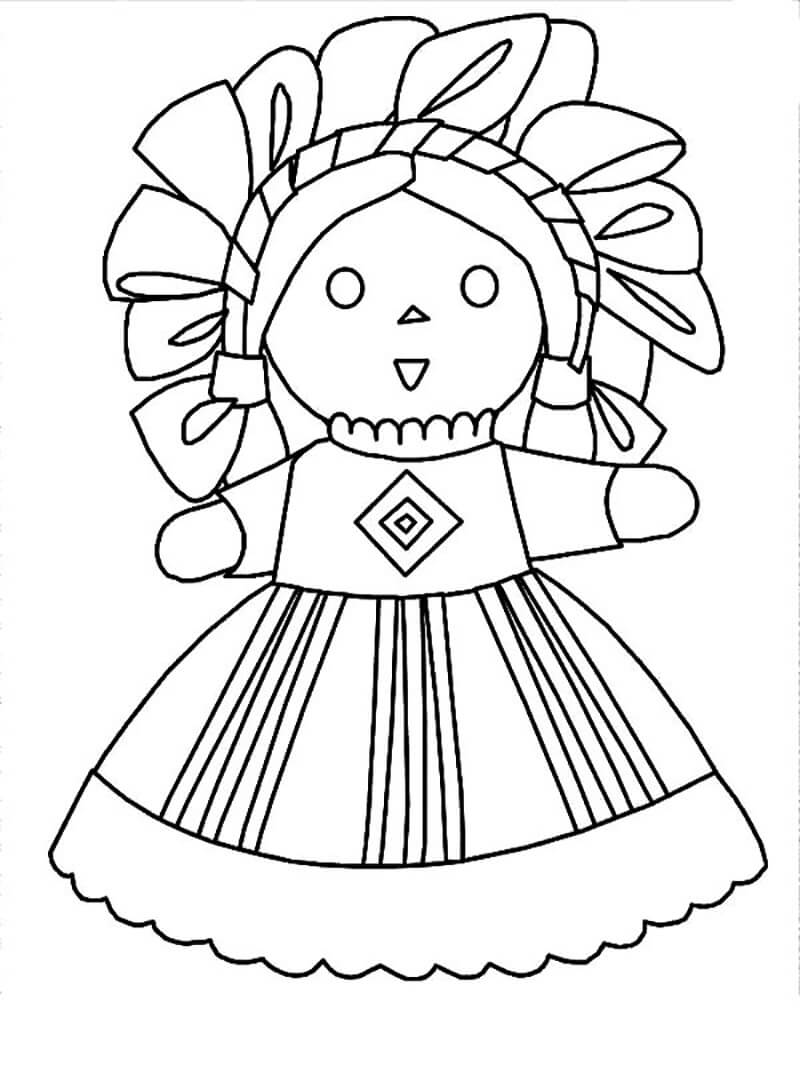 Mexican Doll Coloring Game Mexican Doll
