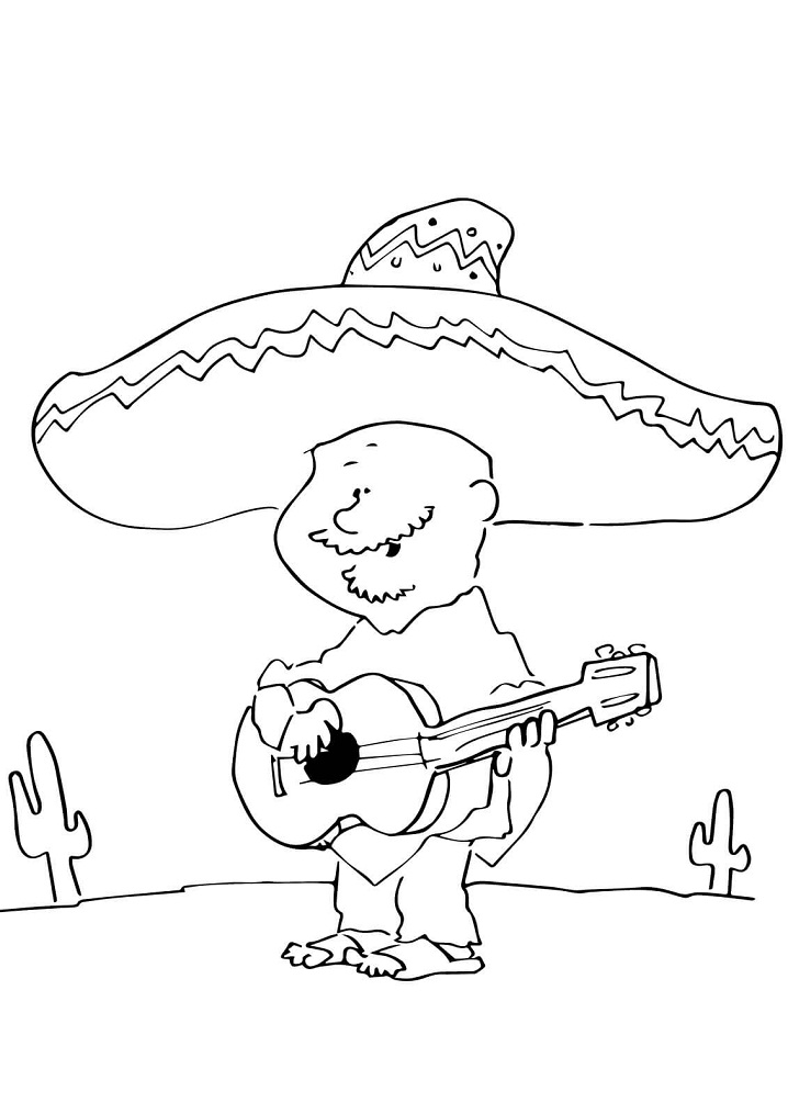 Mexican Playing Guitar