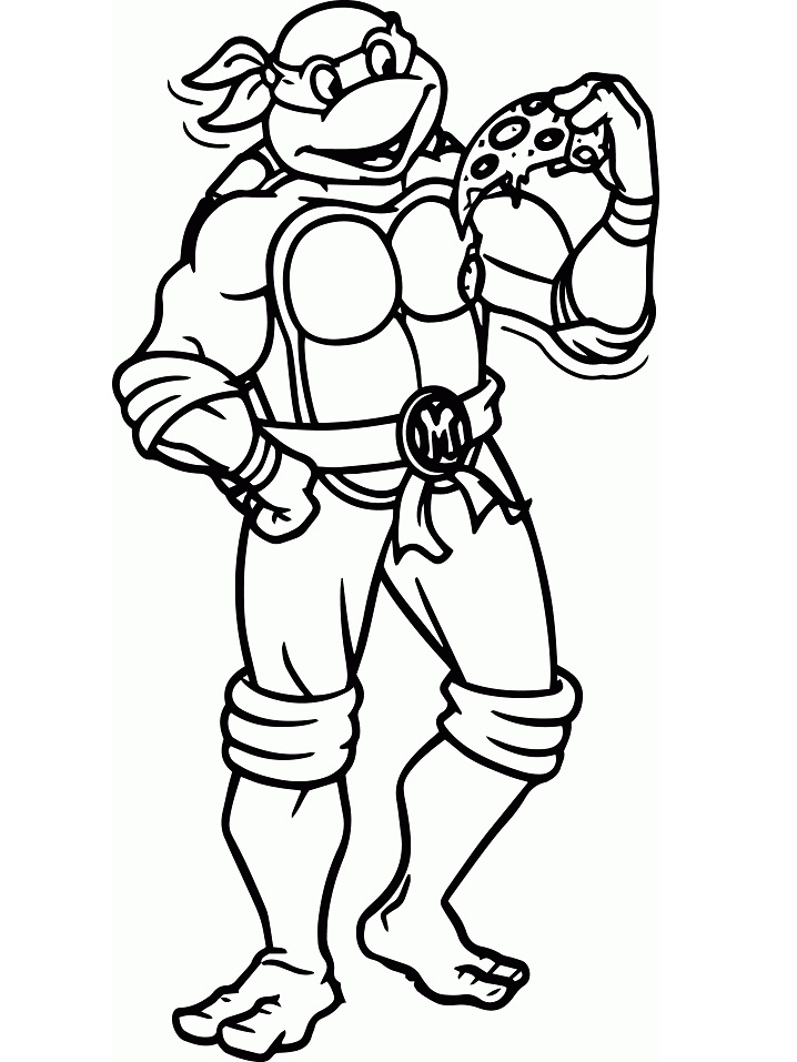 Michelangelo Eating Pizza