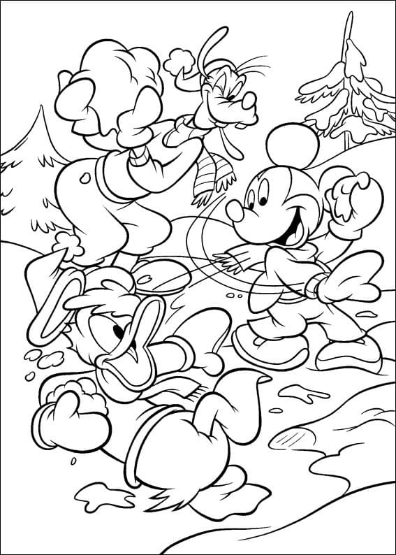 Mickey and Friends on Winter
