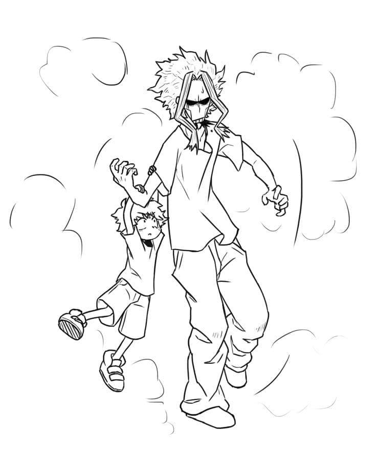 Midoriya and All Might