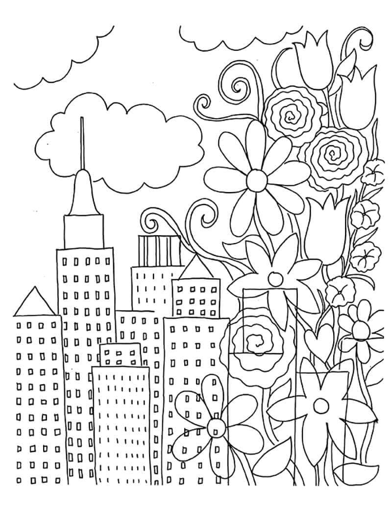 Modern City Mindfulness Coloring Game Modern City Mindfulness