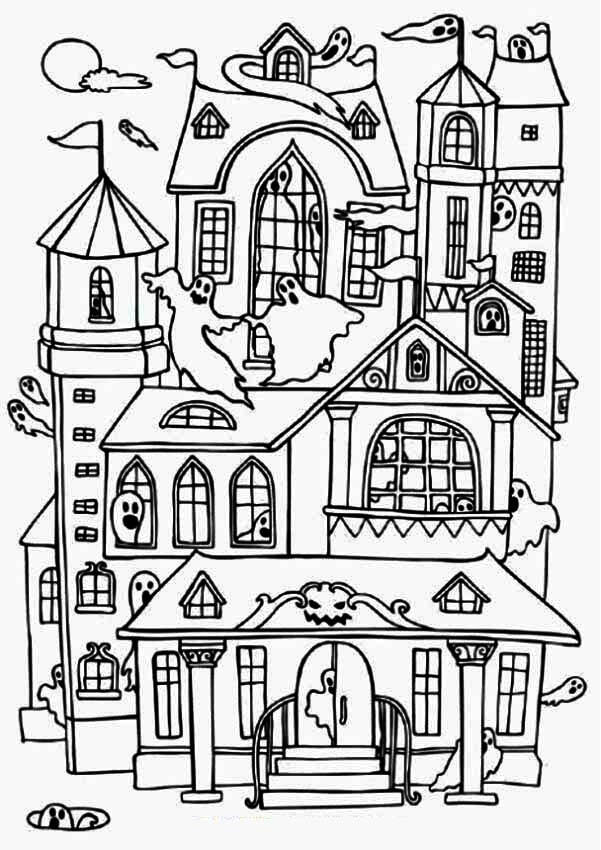 Modern Haunted House Coloring Game Modern Haunted House