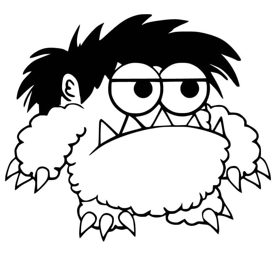 Moe the Monster from Ryan's World Coloring Game Moe the Monster from Ryan's World