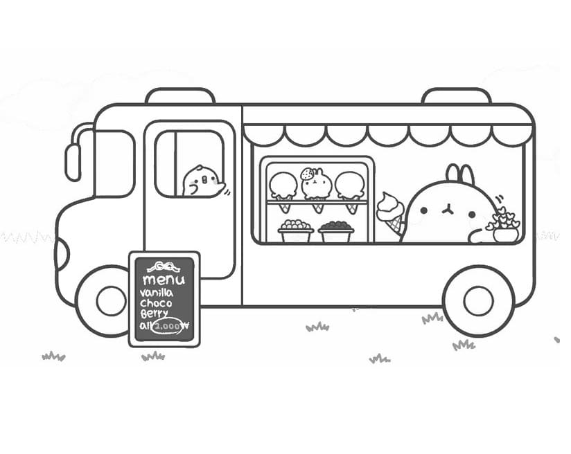 Molang Sells Ice Cream
