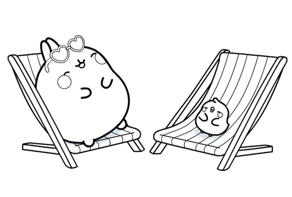 Molang and Piu-Piu Relaxing