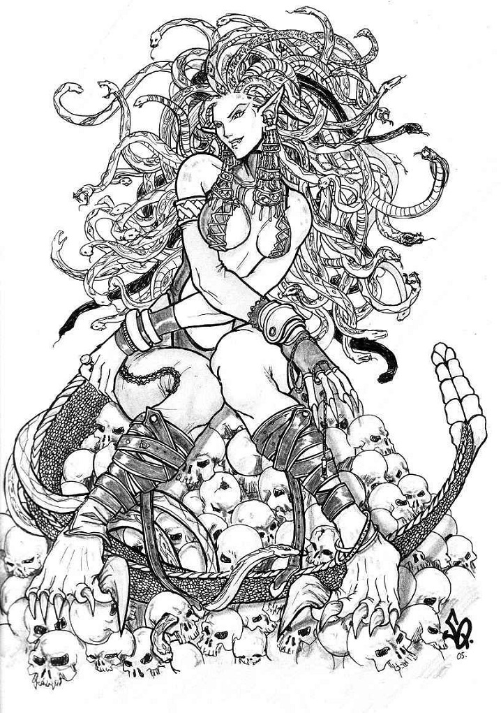 Monster Medusa Coloring Game Monster Medusa