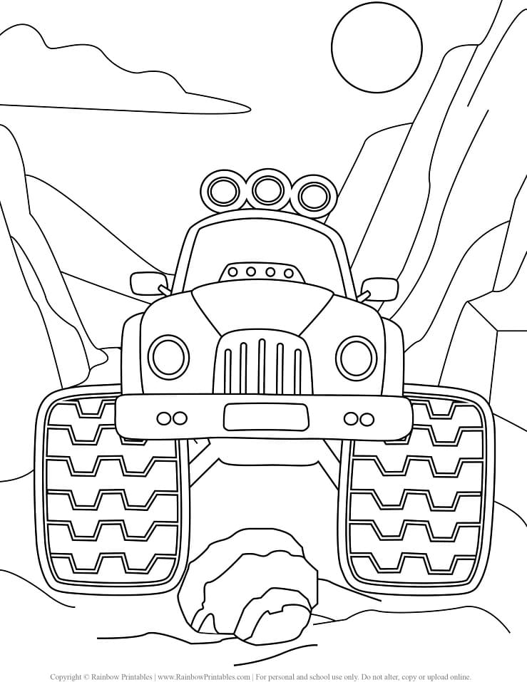 Monster Truck Desert Coloring Game Monster Truck Desert