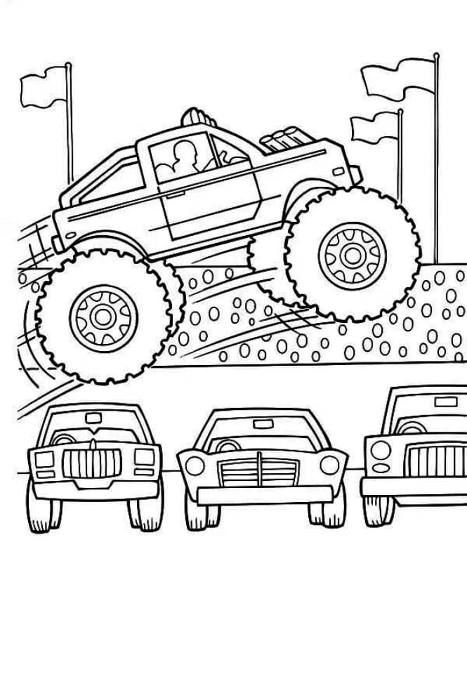 Monster Truck Jumping Coloring Game Monster Truck Jumping
