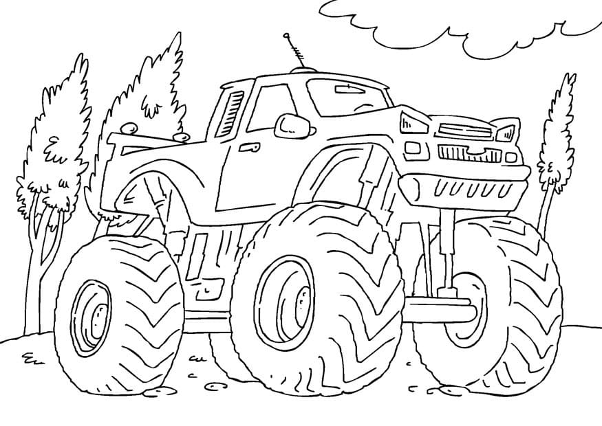 Monster Truck on Road Coloring Game Monster Truck on Road