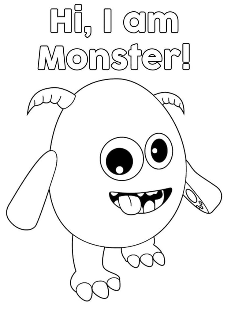 Monster from Little Baby Bum Coloring Game Monster from Little Baby Bum