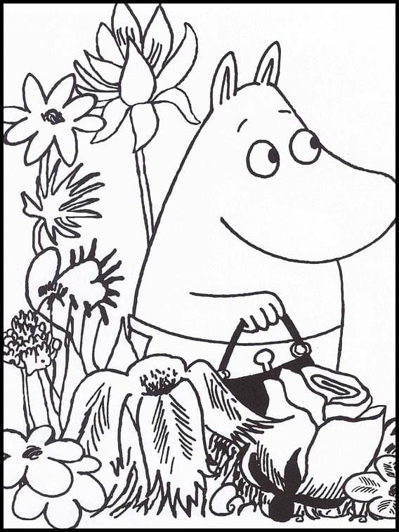 Moomin in the Garden