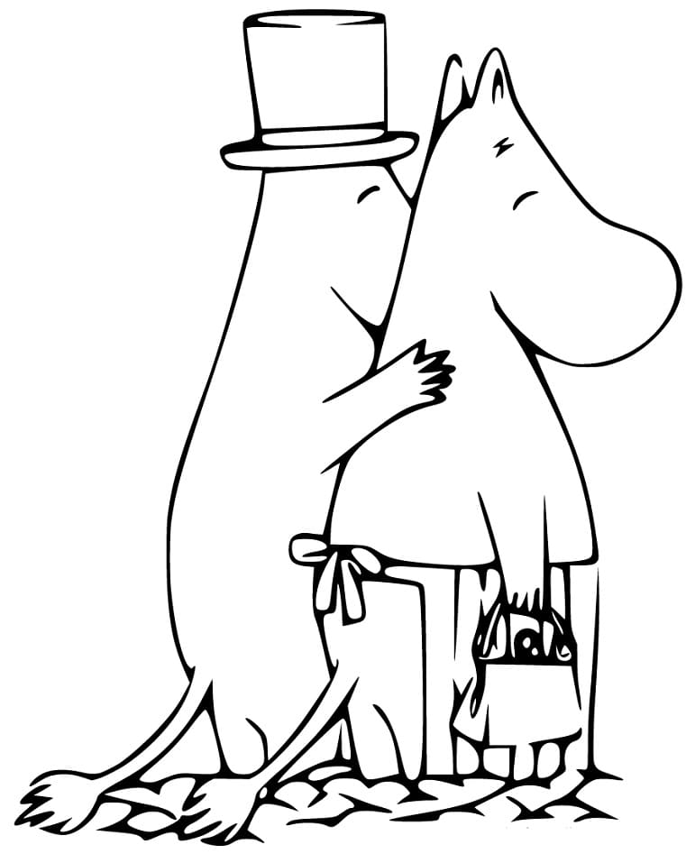 Moominpappa and Moominmamma