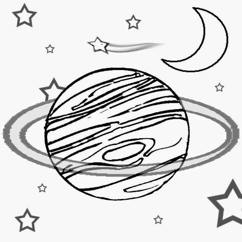 Printable Saturn Coloring - Play Free Coloring Game Online