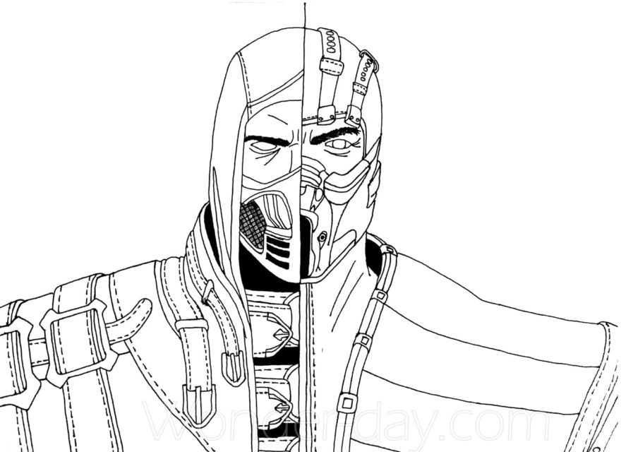 Mortal Kombat Scorpion and Sub-Zero Coloring Game Mortal Kombat Scorpion and Sub-Zero