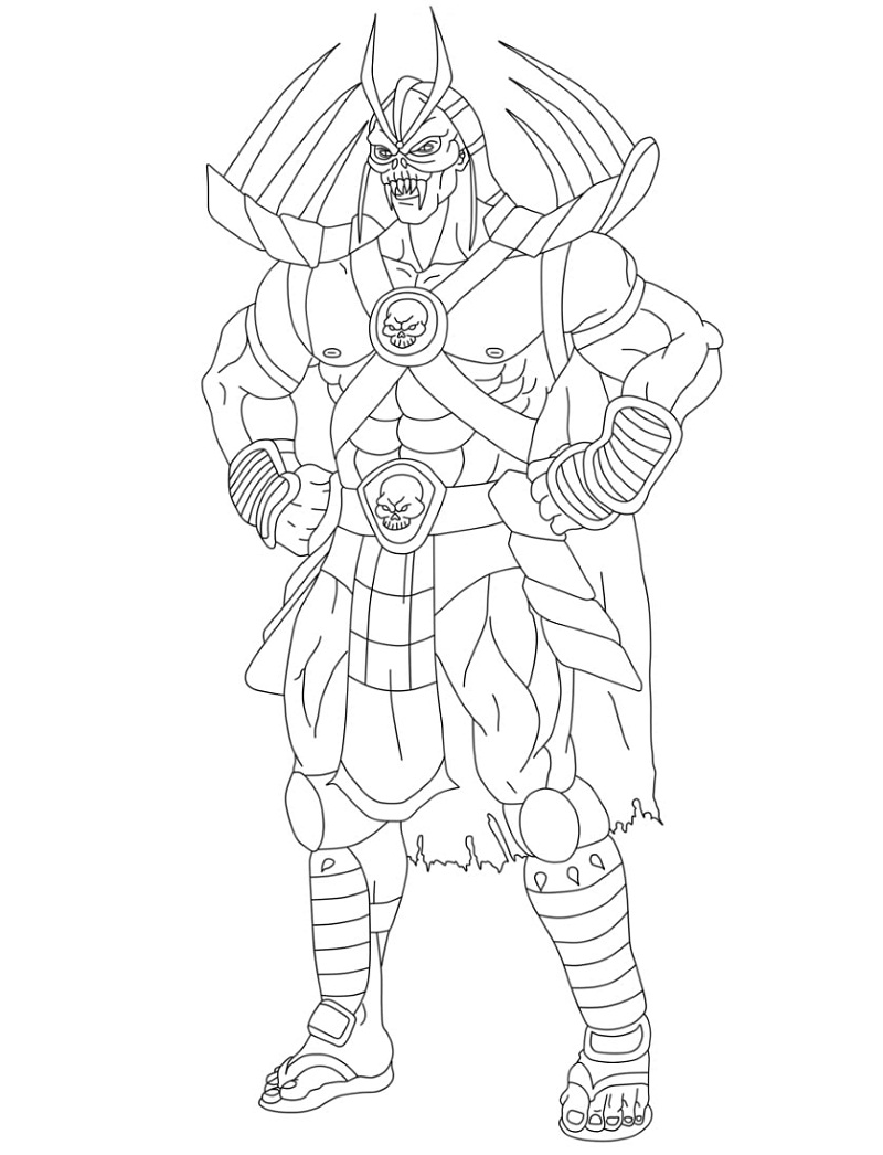 Kabal Mortal Kombat Coloring - Play Free Coloring Game Online