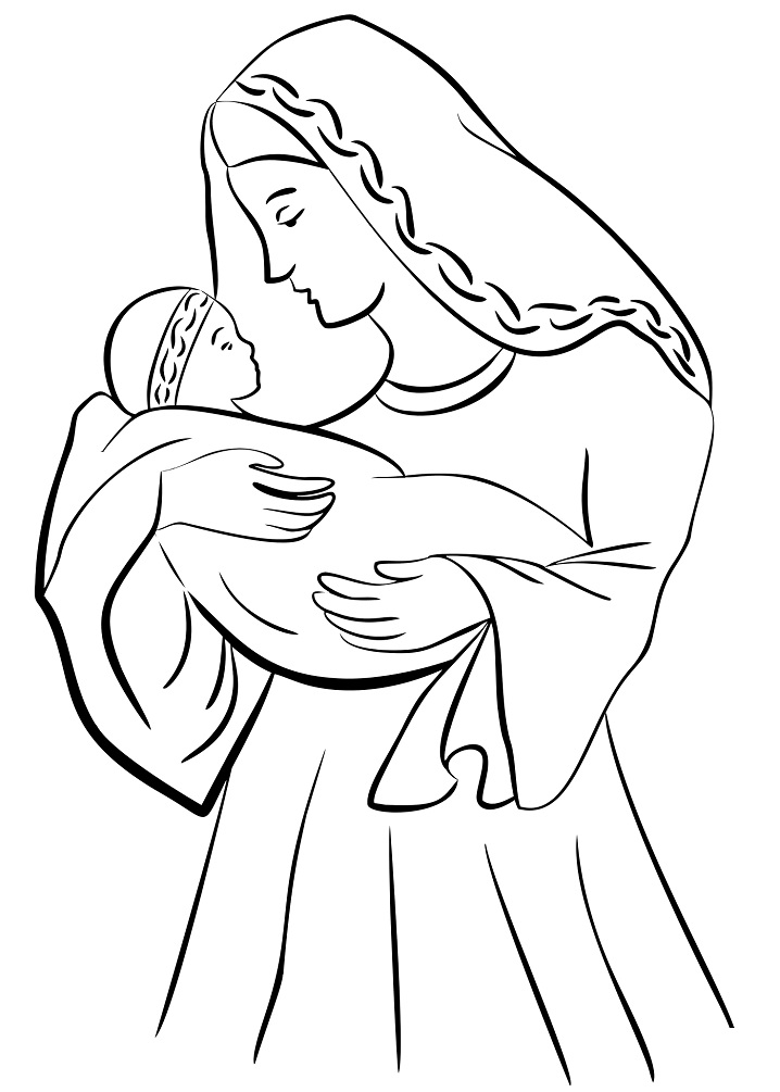 Mother Mary and Baby Jesus