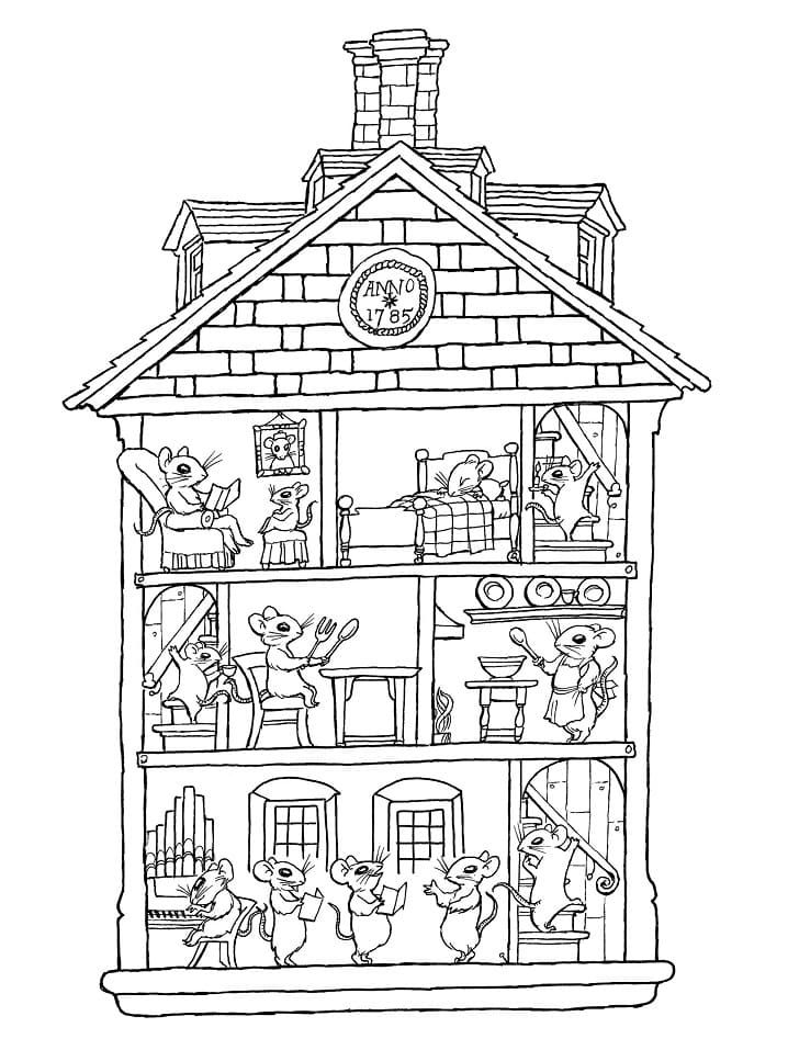 Mouse House Coloring Game Mouse House