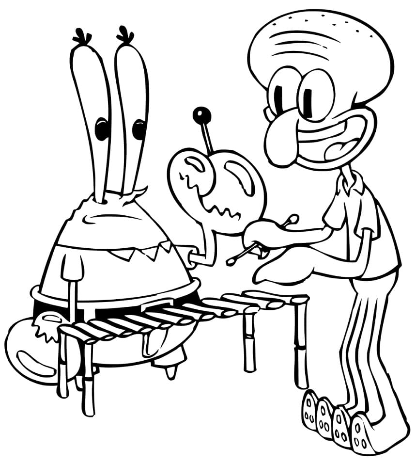 Mr. Krabs and Squidward Coloring Game Mr. Krabs and Squidward