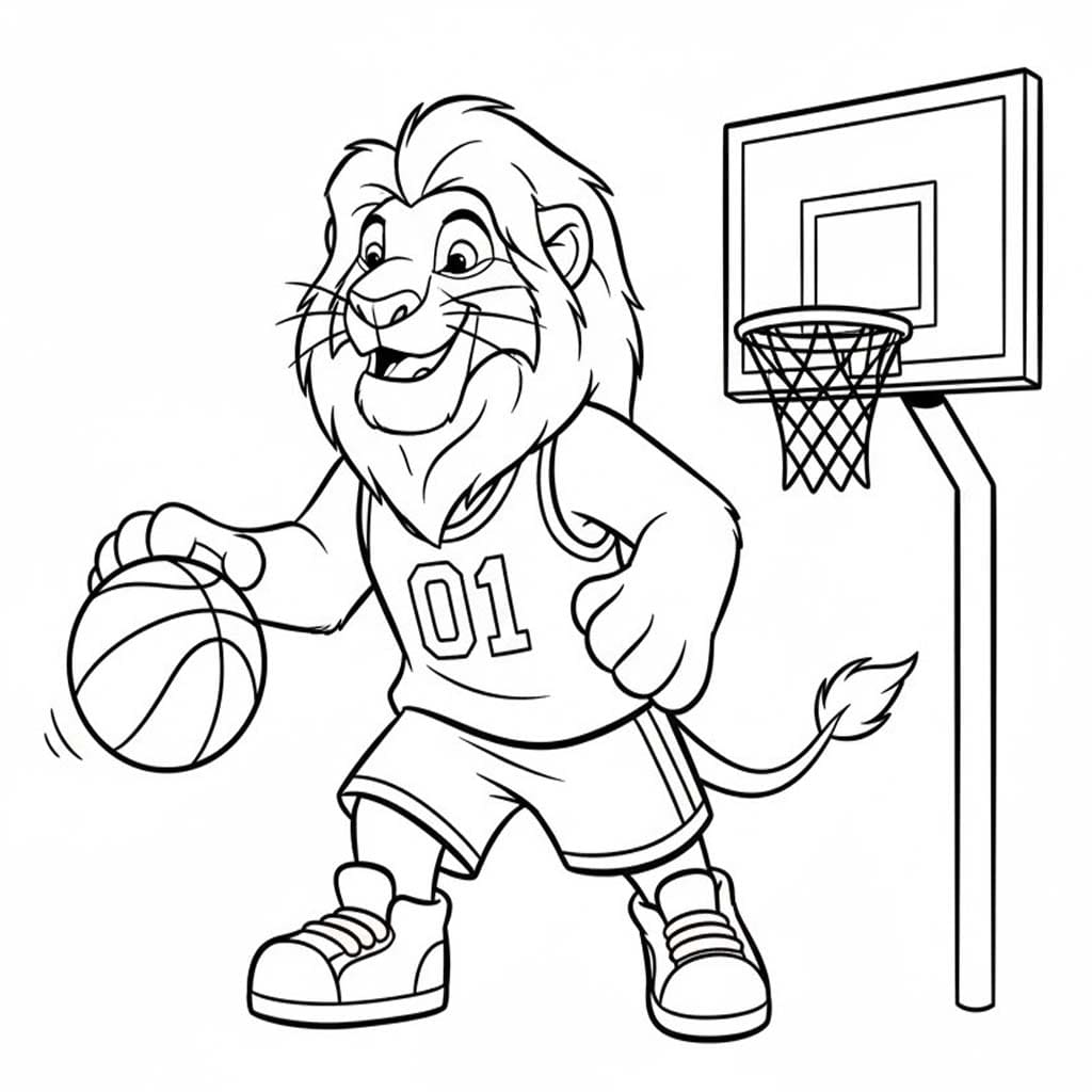 Mufasa playing basketball