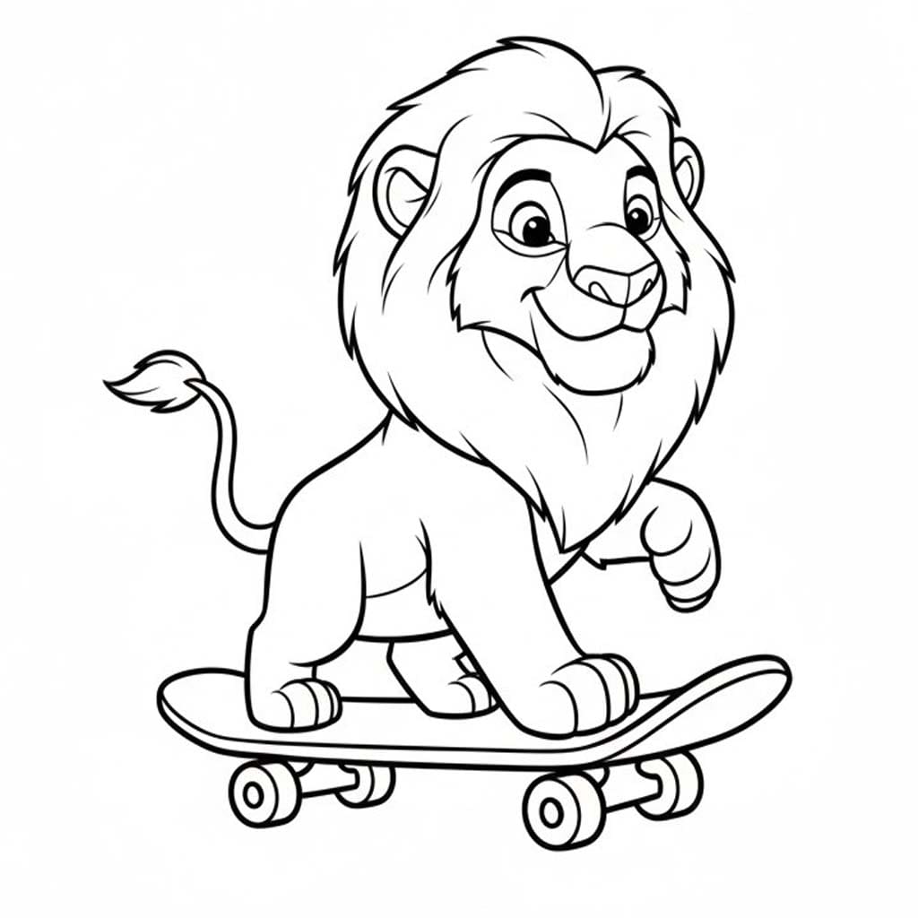 Mufasa skateboarding