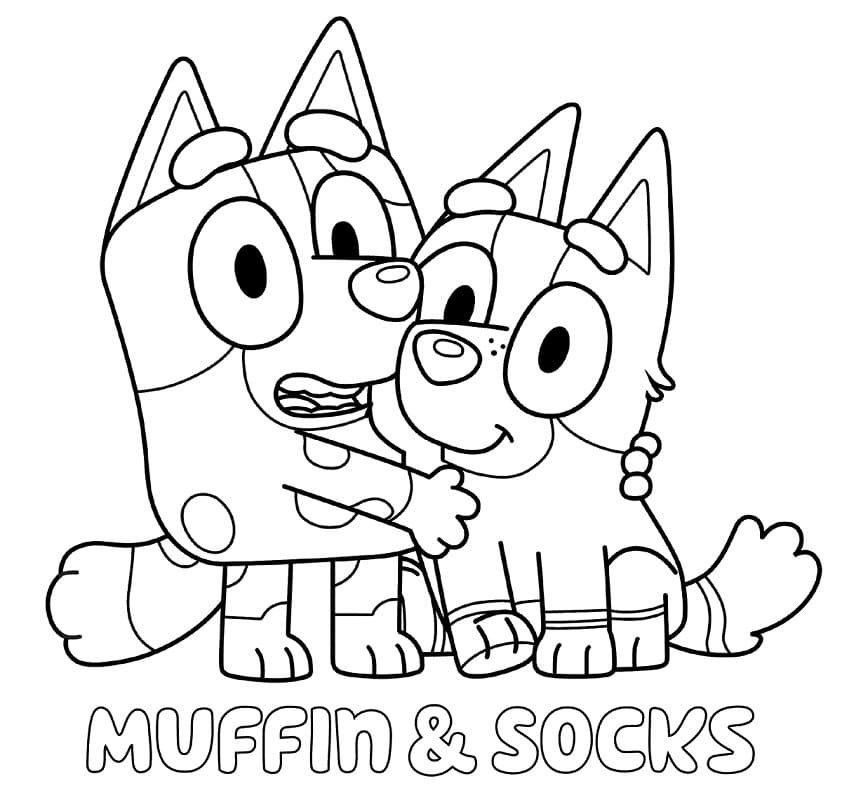 Muffin and Socks Coloring Game Muffin and Socks