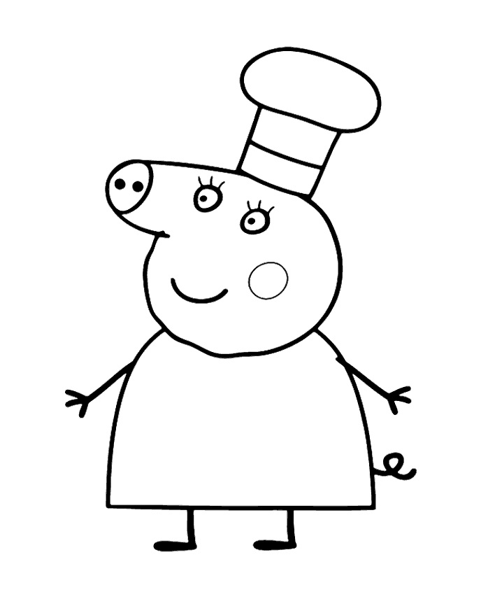 Mummy Pig Cooking Coloring Game Mummy Pig Cooking