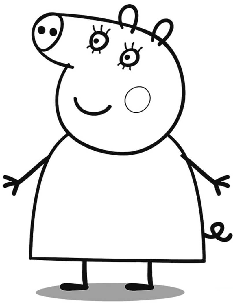 Mummy Pig Coloring Game Mummy Pig