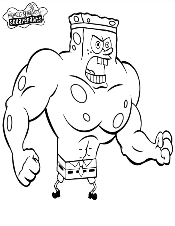 Muscle SpongeBob Coloring Game Muscle SpongeBob