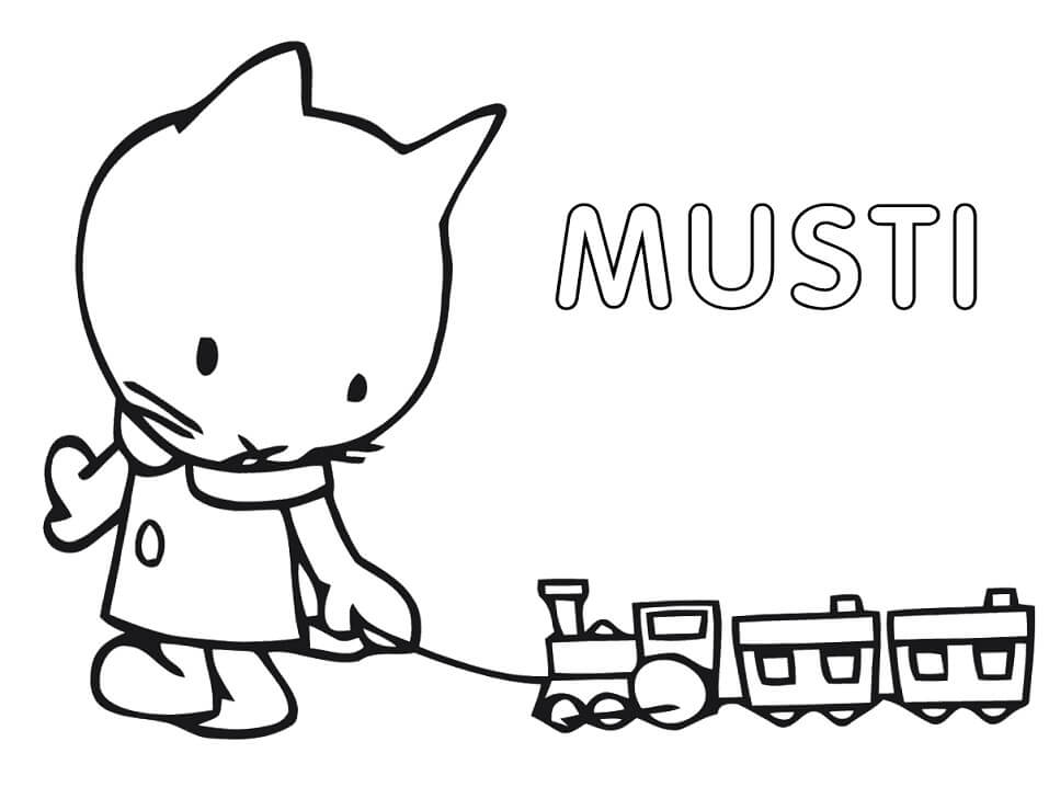 Musti Playing Toy Coloring Game Musti Playing Toy
