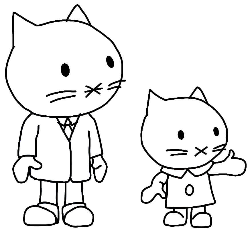 Musti and Daddy Coloring Game Musti and Daddy