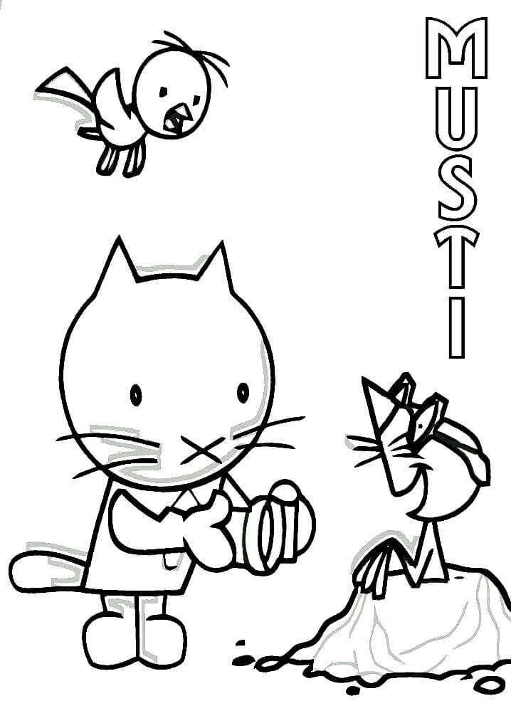 Musti and Friends Coloring Game Musti and Friends