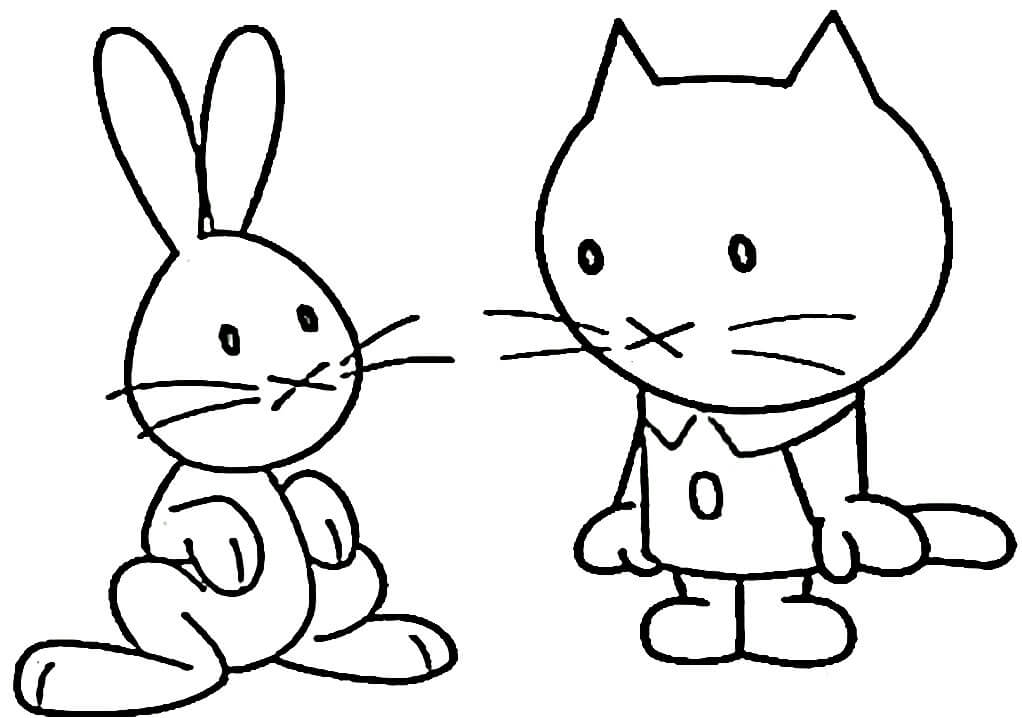 Musti and Rabbit Coloring Game Musti and Rabbit