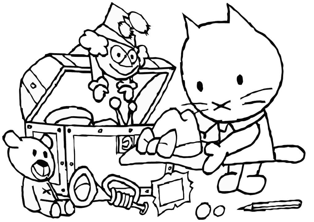Musti and Toys Coloring Game Musti and Toys
