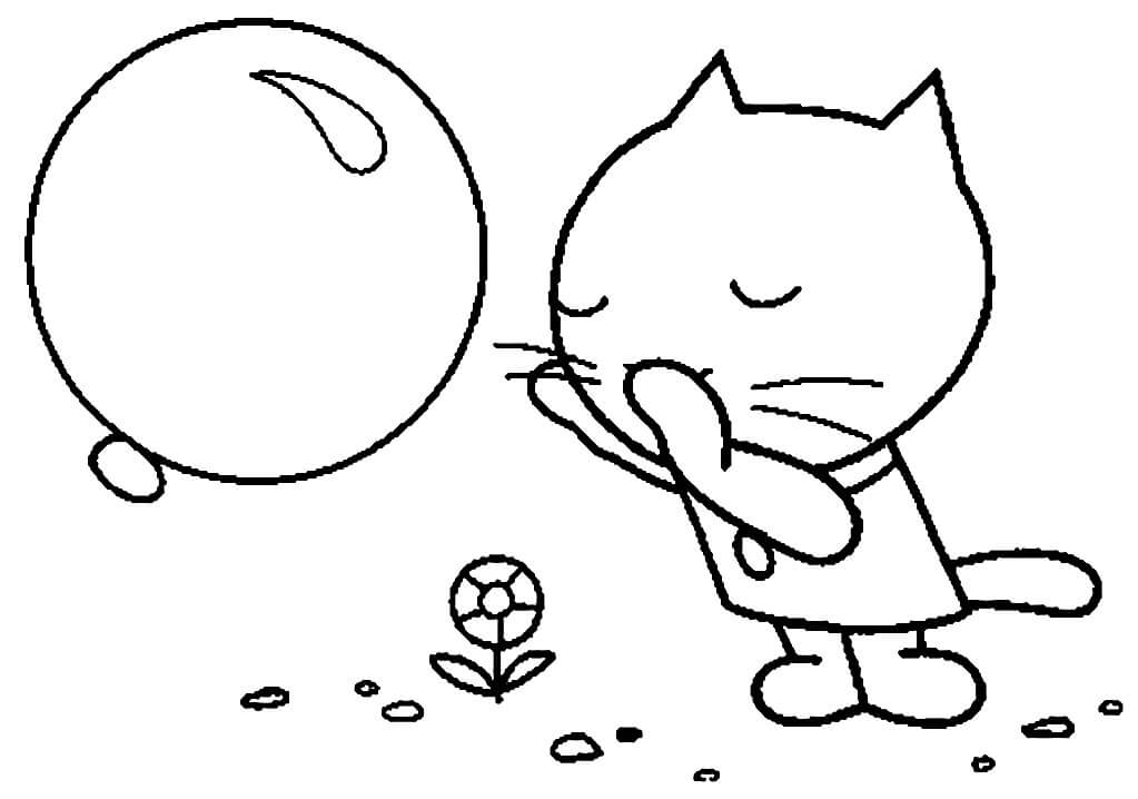 Musti with Balloon Coloring Game Musti with Balloon
