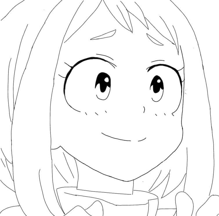 Uraraka is Cool Coloring - Play Free Coloring Game Online