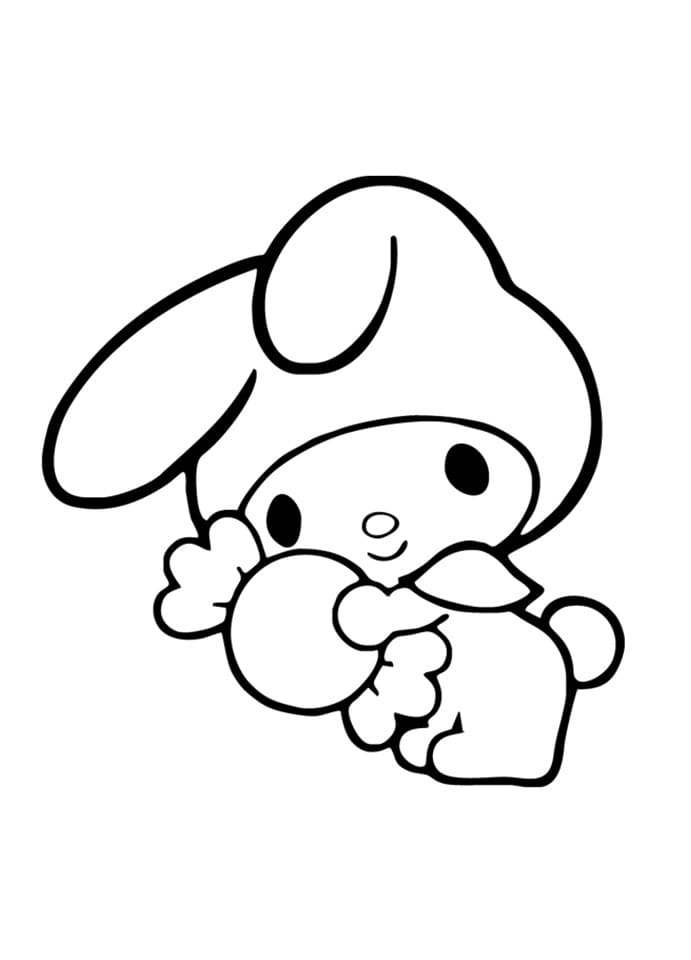 My Melody and Candy Coloring Game My Melody and Candy