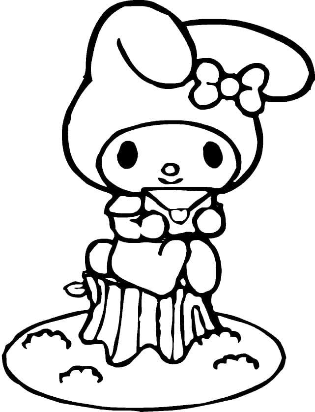 My Melody and Letter Coloring Game My Melody and Letter