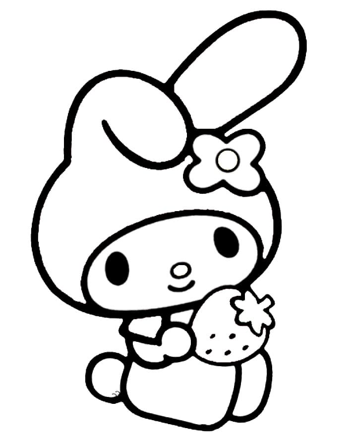 My Melody and Strawberry Coloring Game My Melody and Strawberry